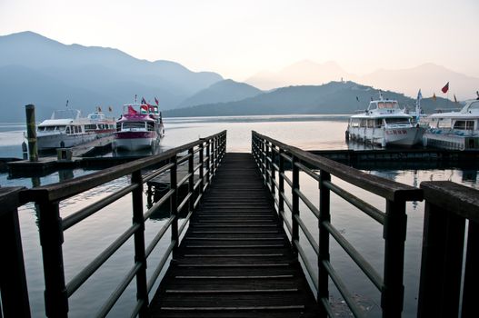 Sun Moon Lake jetty in Taiwan