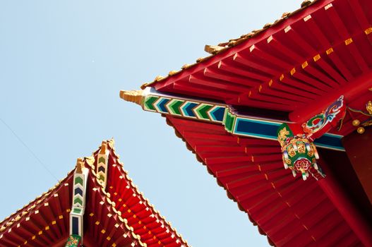 Wenwu temple roof in Sun Moon Lake Taiwan