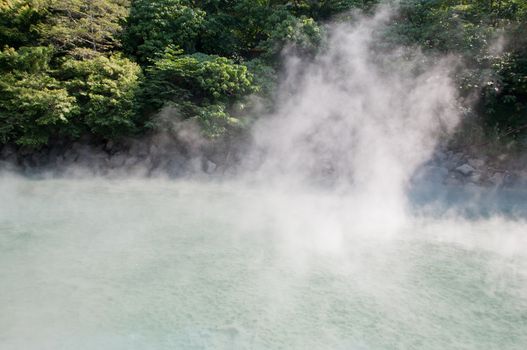 Sulfur hot spring lake