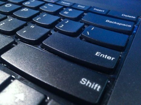 Close up of flat Enter keyboard