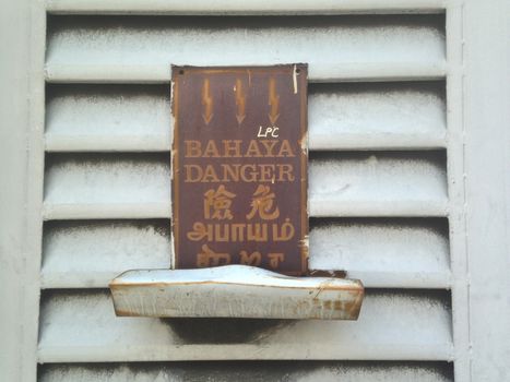 Warning danger sign of electrocute in Malaysia