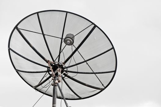 Isolated satellite communication device dish