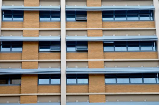 Contemporary office building wall and windows