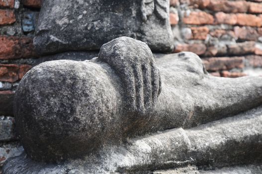 Mercy hand of ancient Buddha Thailand