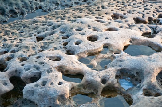 Natural holes in Yan Ming San Taiwan