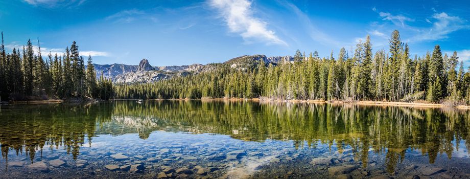 Inyo National Forest from Mammoth Lakes Panoramic from Waterline