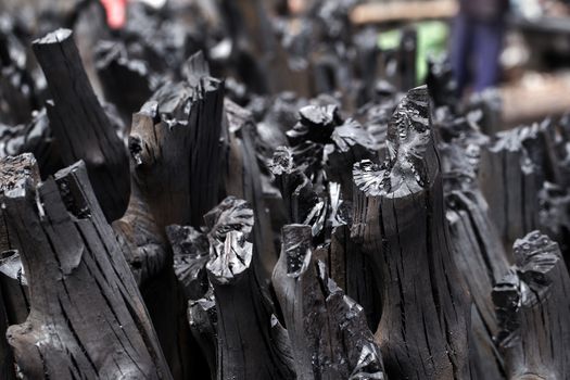 Natural wood charcoal, traditional charcoal or hard wood charcoal.