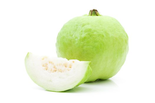 Guava fruit on a white background