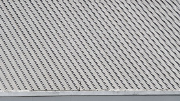 Dirty old metal texture roof of building and top view.