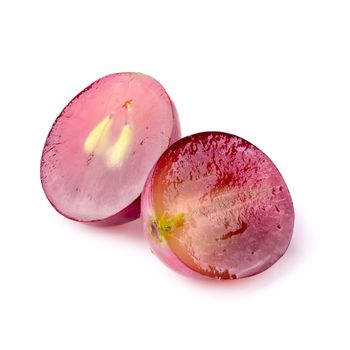Red Grapes isolated on over white background.