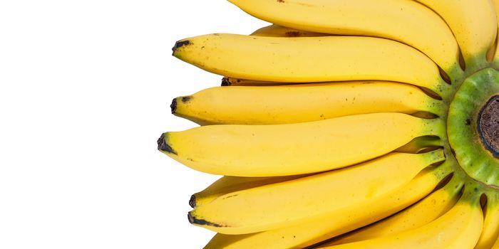 Bananas isolated on the white background.