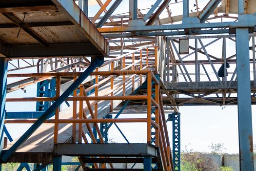 Old abandoned recycling plant. Trash deposit. modern pollution concept. Bordo de Xochiaca