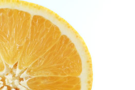 Fresh orange slices on white isolate background.