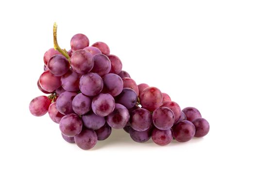 Red Grapes isolated on over white background.