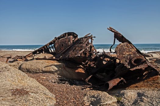 The trawler Aristea was built in 1934 in Scotland, served as a minesweeper in WWII and ran aground on 4th July 1945 near Hondeklip Bay with the loss of one life.