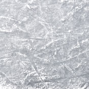 Ice rink floor, detail of a textured background ice, winter sports.