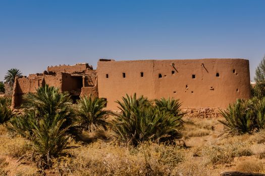 Traditional walled Arab family household