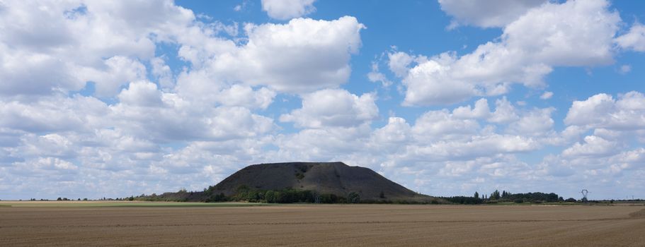 slag heaps as a rexult of mining between lens and arras in the north of france