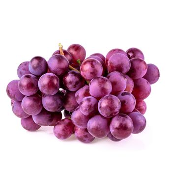 Red Grapes isolated on over white background.