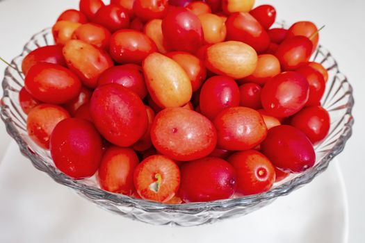 cranberry fruits in decorative plate