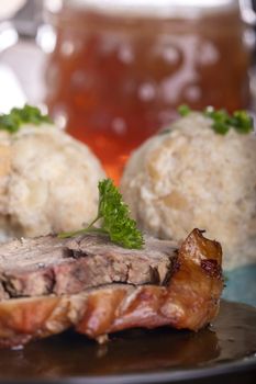 bavarian roast pork with dumplings