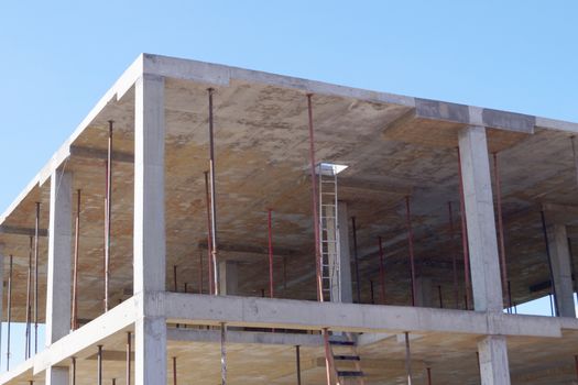 monolithic construction, concrete frame of the building