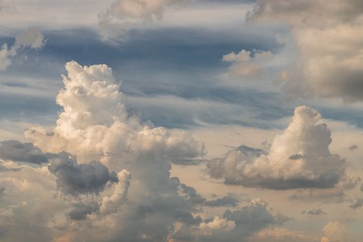 Beautiful blue sky with clouds background.Sky clouds, Sky with clouds weather nature cloud blue. Inspirational concept.