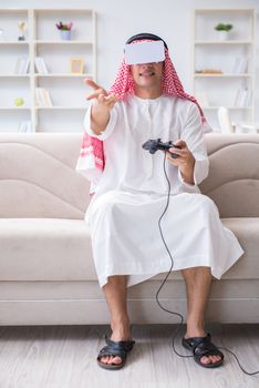 Arab man addicted to video games