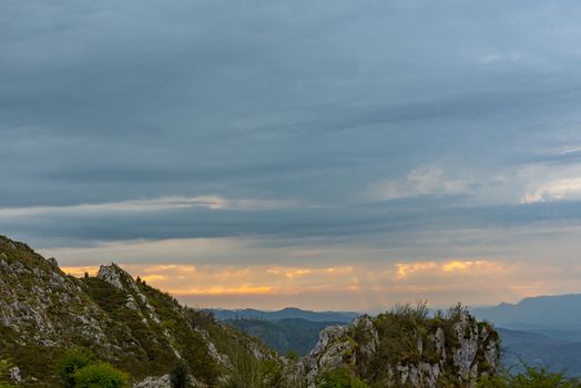 Covadonga Lakes in Picos de Europa National Park, Asturias, Spain
