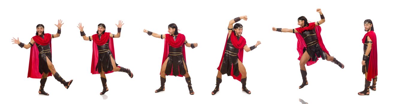 Gladiator isolated on white