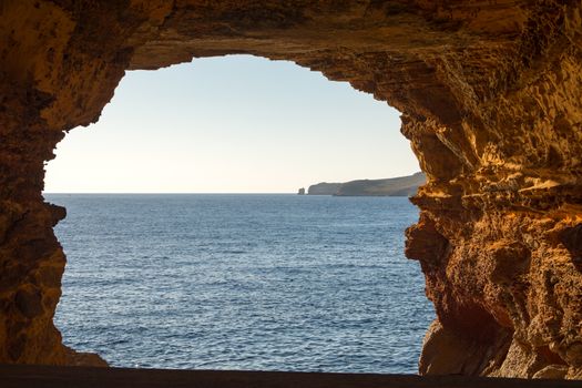 Beautiful Cala Comte Beach, Sant Antoni de Portmany, Ibiza, Balearic Islands, Spain.