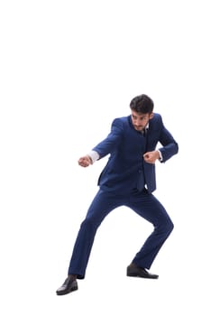 Young businessman isolated on whie background 