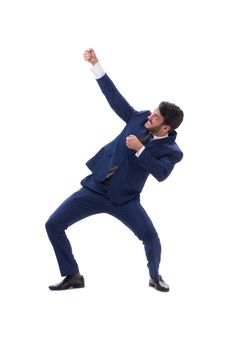 Young businessman isolated on whie background 