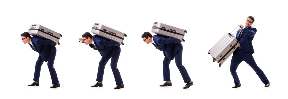 Businessman facing excess charges due to heavy suitcase
