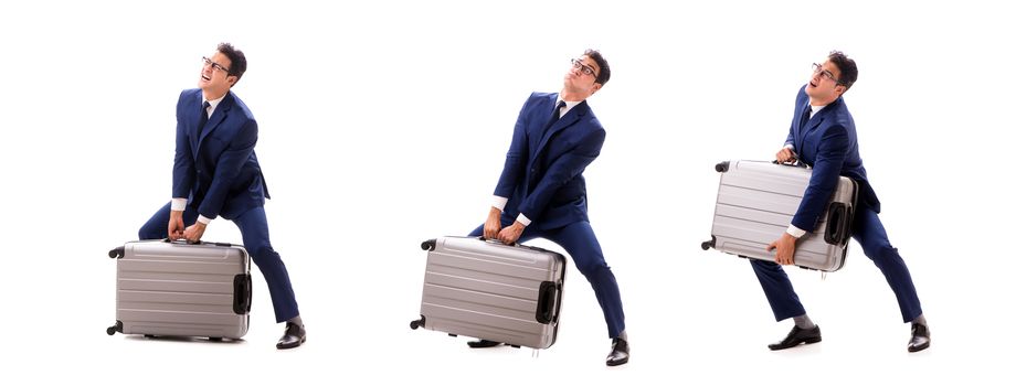 Businessman facing excess charges due to heavy suitcase