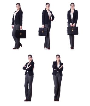 Young businesswoman in various poses