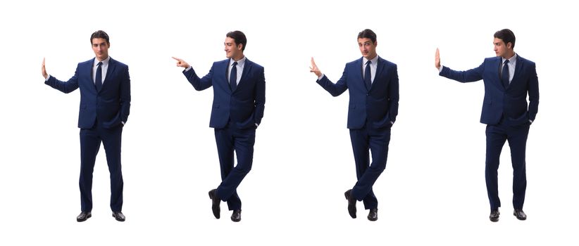 Young businessman isolated on white 