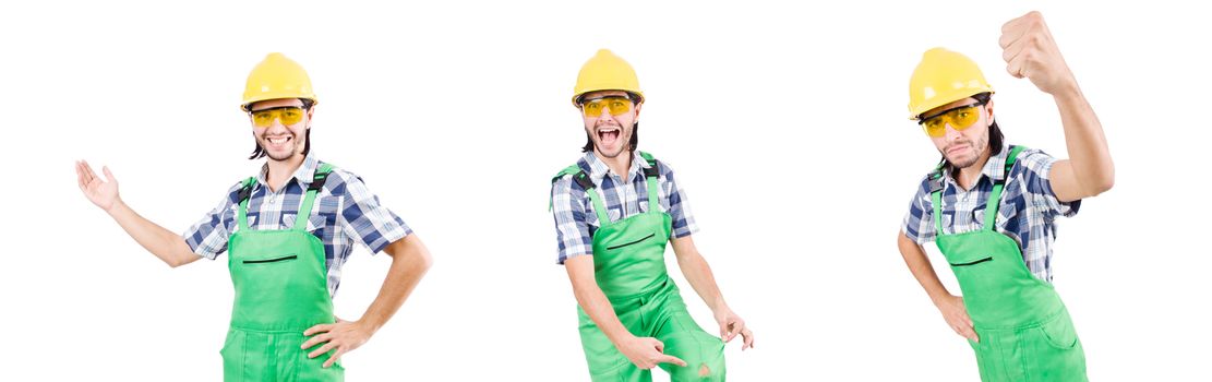 Industrial worker isolated on the white background