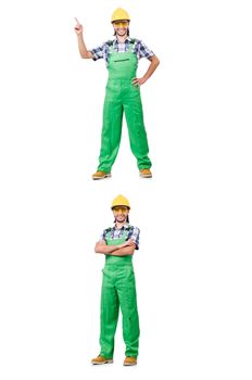 Industrial worker isolated on the white background