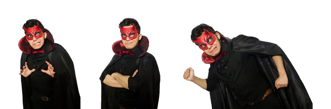 Funny devil isolated on the white background