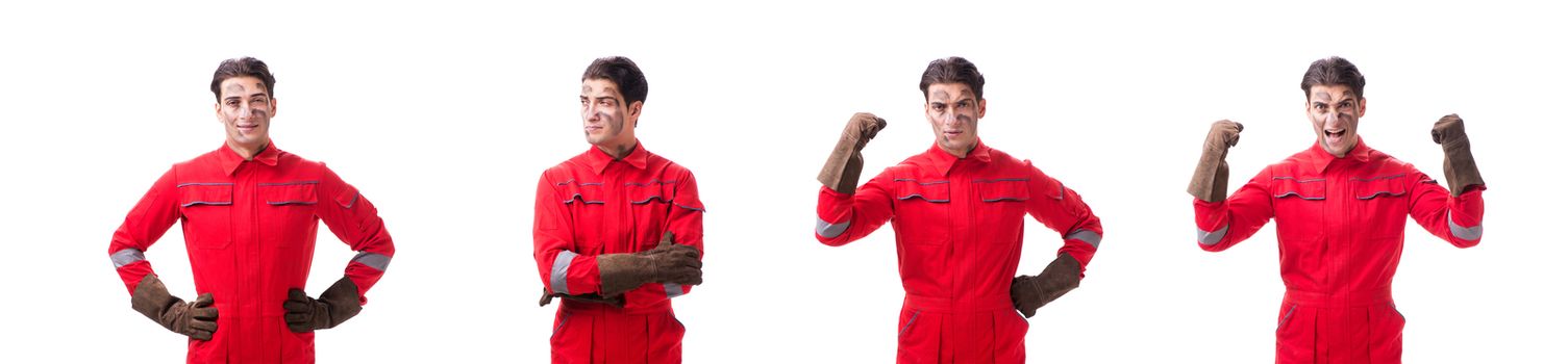 Contractor employee isolated on white background