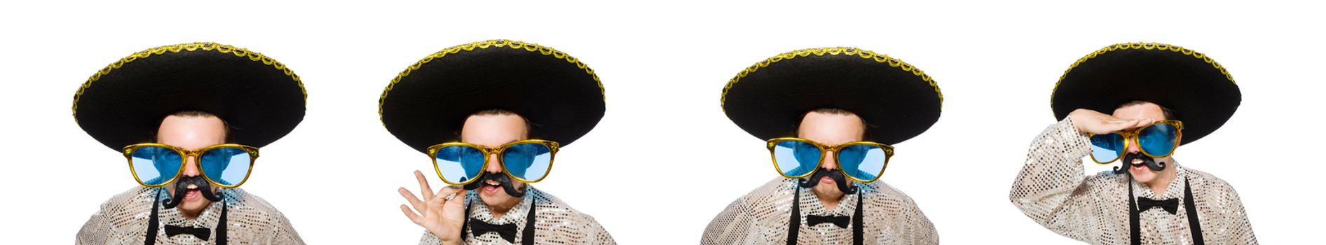 Funny mexican isolated on the white