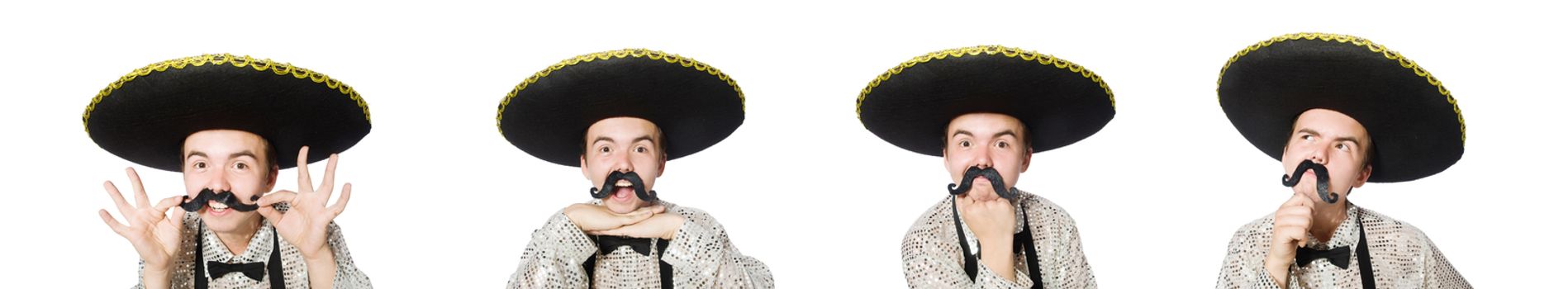 Funny mexican isolated on the white