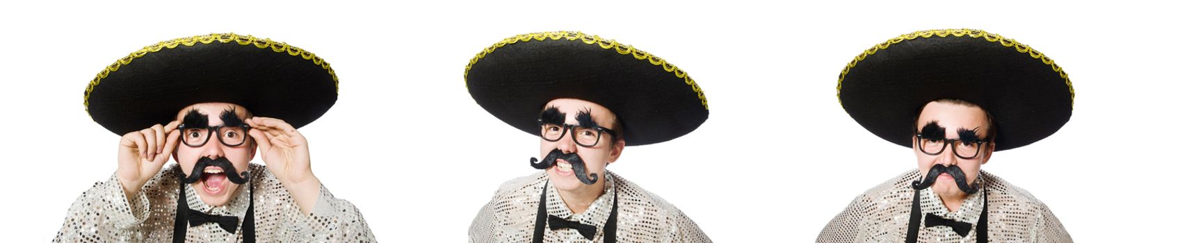 Funny mexican isolated on the white