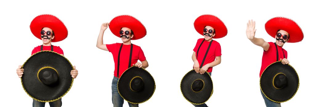 Funny mexican isolated on the white