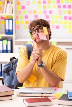 Student preparing for exams with many conflicting priorities 