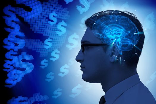 Artificial intelligence concept with man