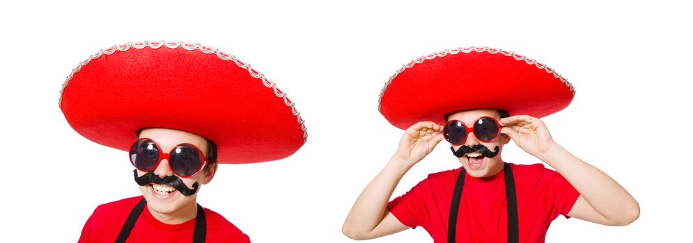 Funny mexican isolated on the white