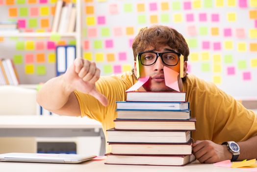Student preparing for exams with many conflicting priorities 