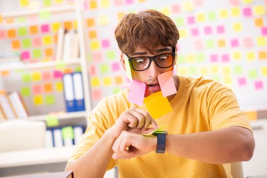 Student preparing for exams with many conflicting priorities 